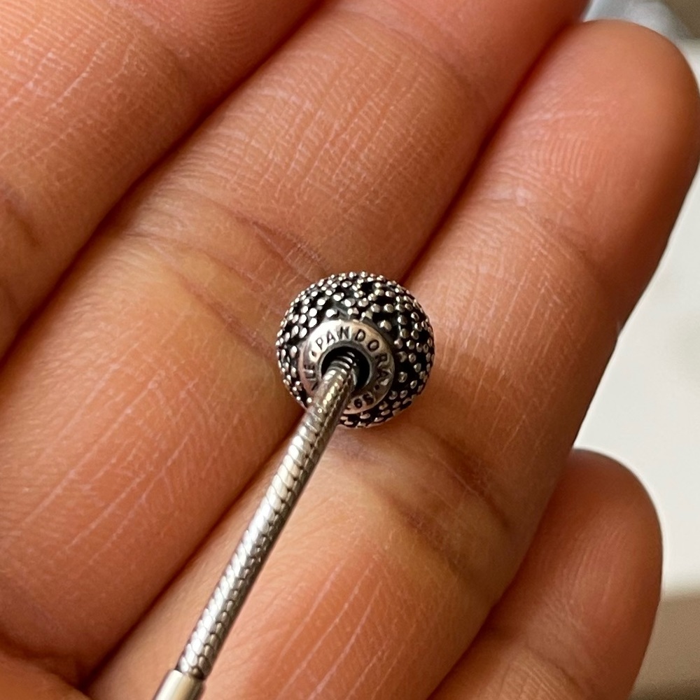 Retired Pandora Essence Snake Bracelet w/ 3 Essence Charms EUC - Picture 6 of 13